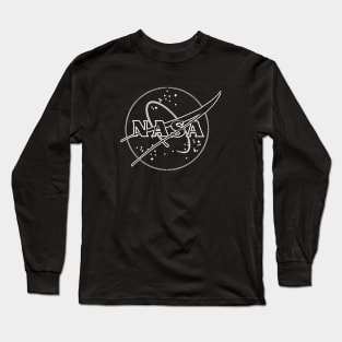 NASA Neon White Emblem Ultra-Vintage Long Sleeve T-Shirt
